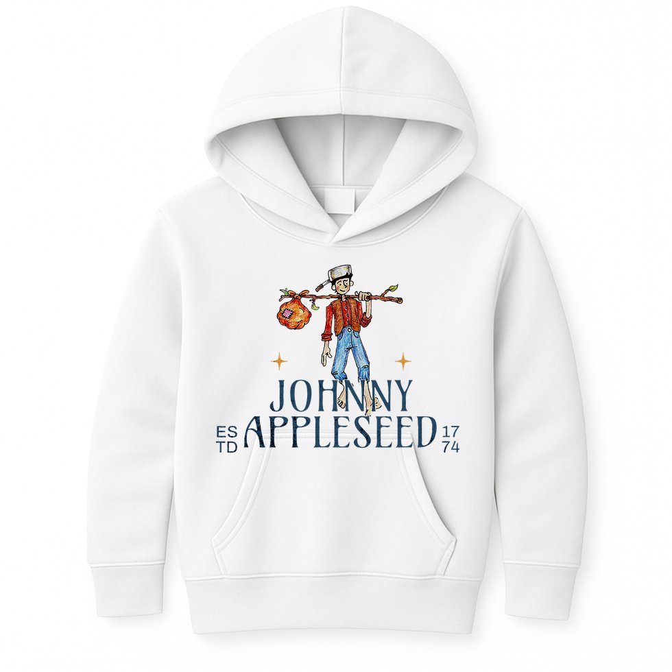 Johnny Appleseed Apple Day Sept 26 Orchard Nursery Kids Hoodie