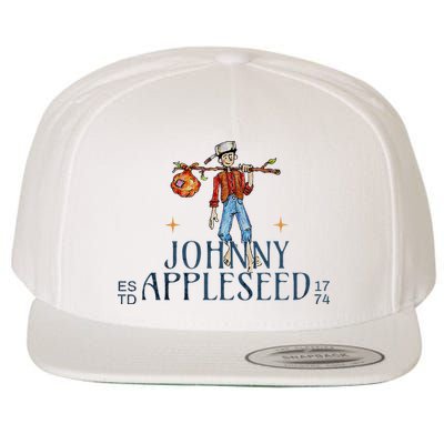 Johnny Appleseed Apple Day Sept 26 Orchard Nursery Wool Snapback Cap