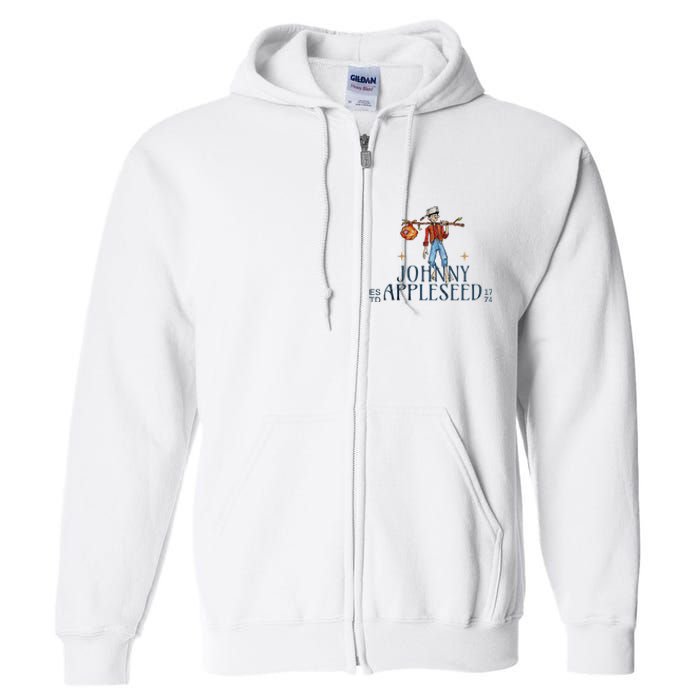 Johnny Appleseed Apple Day Sept 26 Orchard Nursery Full Zip Hoodie