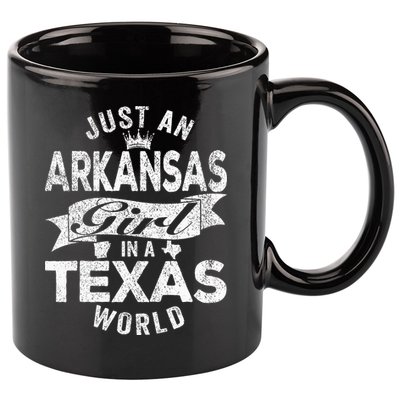 Just An Arkansas Girl In A Texas World 11oz C Handle Ceramic Mug