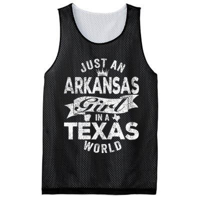 Just An Arkansas Girl In A Texas World Mesh Reversible Basketball Jersey Tank