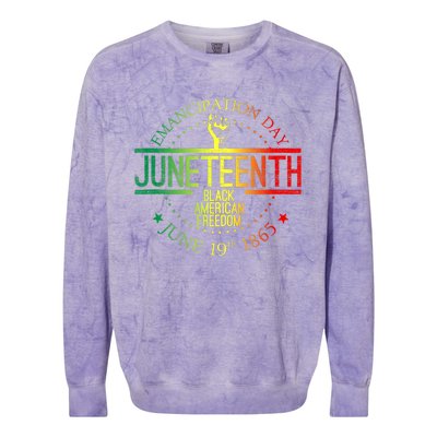 Juneteenth African American Freedom Black History June 19 Colorblast Crewneck Sweatshirt