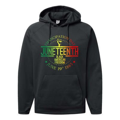 Juneteenth African American Freedom Black History June 19 Performance Fleece Hoodie