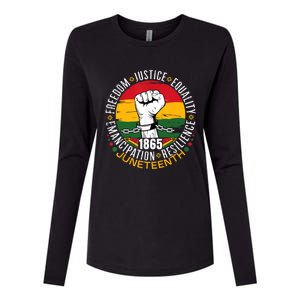 Juneteenth African American Black History 1865 Juneteenth Womens Cotton Relaxed Long Sleeve T-Shirt