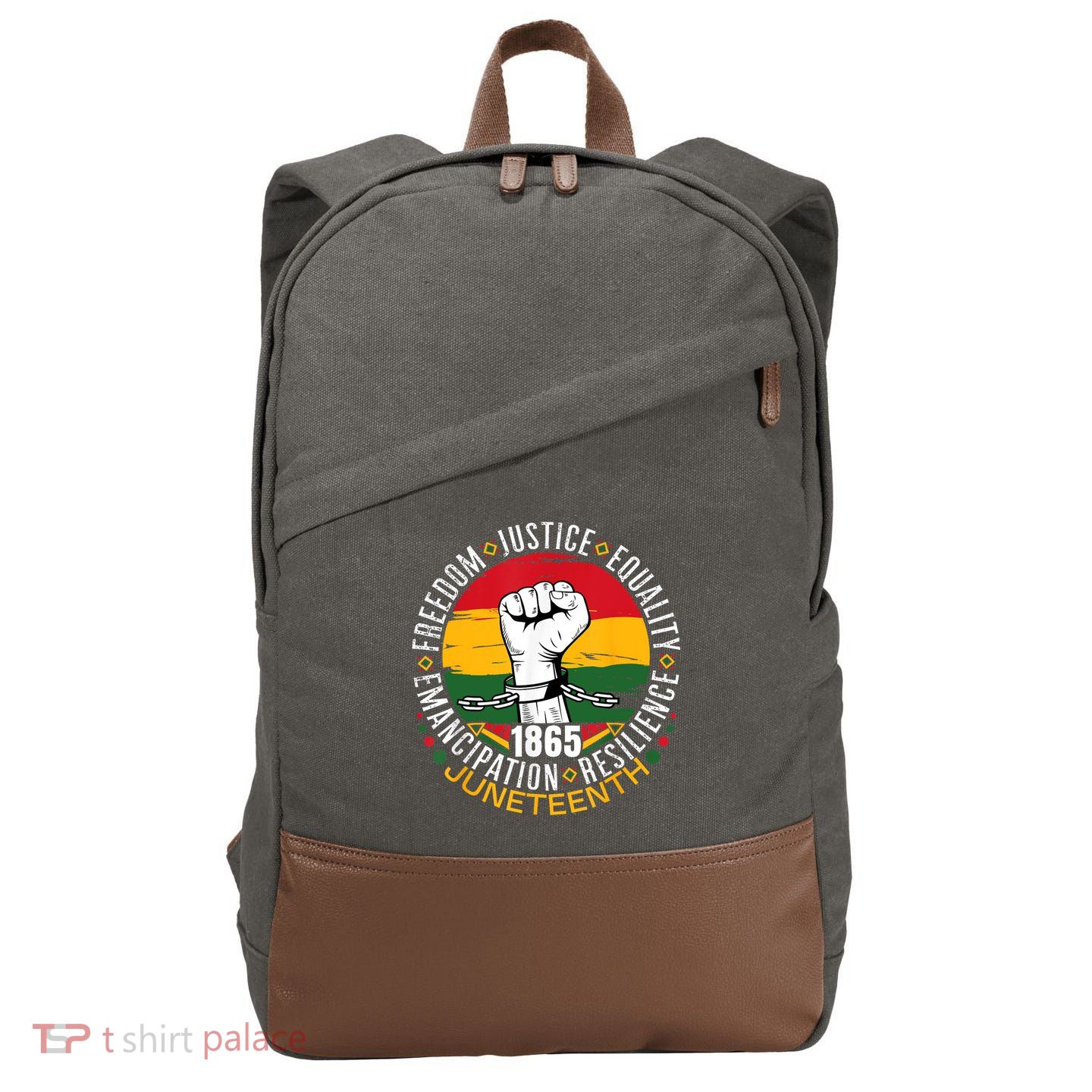 Juneteenth African American Black History 1865 Juneteenth Cotton Canvas Backpack
