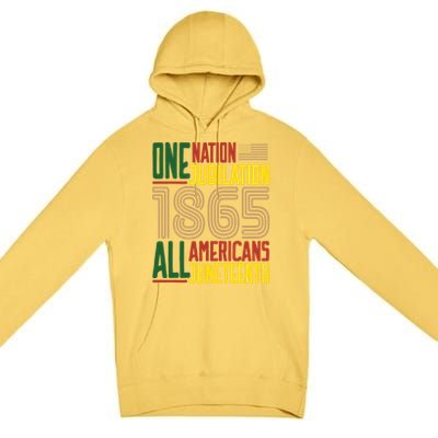 Junenth African American Black History 1865 Junenth Cool Gift Premium Pullover Hoodie