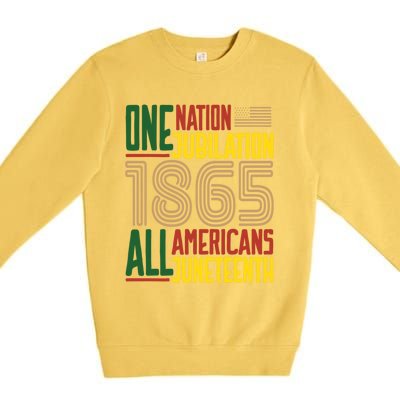 Junenth African American Black History 1865 Junenth Cool Gift Premium Crewneck Sweatshirt