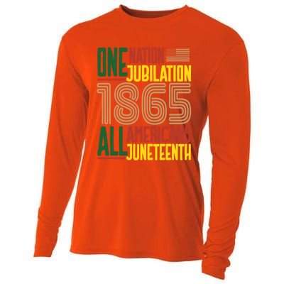 Junenth African American Black History 1865 Junenth Cool Gift Cooling Performance Long Sleeve Crew