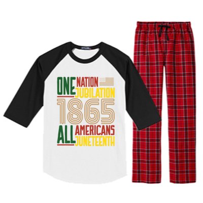 Junenth African American Black History 1865 Junenth Cool Gift Raglan Sleeve Pajama Set