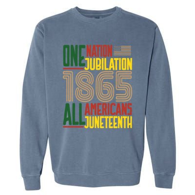 Junenth African American Black History 1865 Junenth Cool Gift Garment-Dyed Sweatshirt