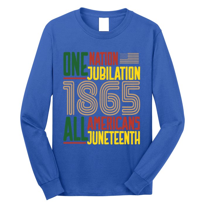 Junenth African American Black History 1865 Junenth Cool Gift Long Sleeve Shirt