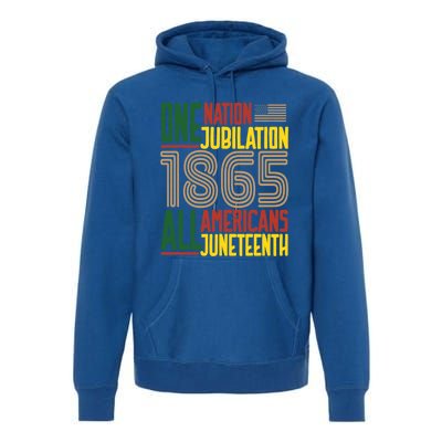 Junenth African American Black History 1865 Junenth Cool Gift Premium Hoodie