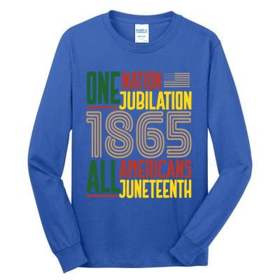 Junenth African American Black History 1865 Junenth Cool Gift Tall Long Sleeve T-Shirt