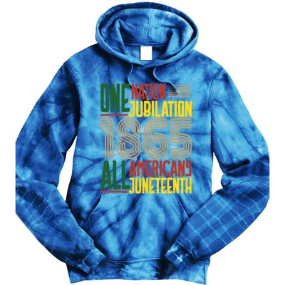 Junenth African American Black History 1865 Junenth Cool Gift Tie Dye Hoodie