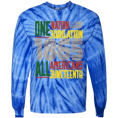 Junenth African American Black History 1865 Junenth Cool Gift Tie-Dye Long Sleeve Shirt