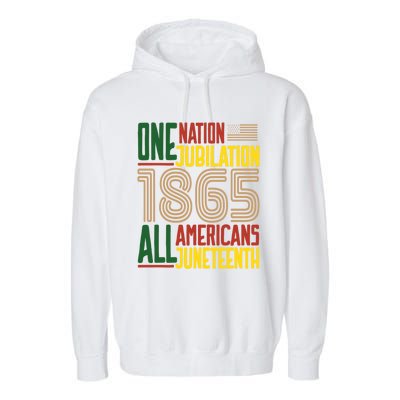 Junenth African American Black History 1865 Junenth Cool Gift Garment-Dyed Fleece Hoodie