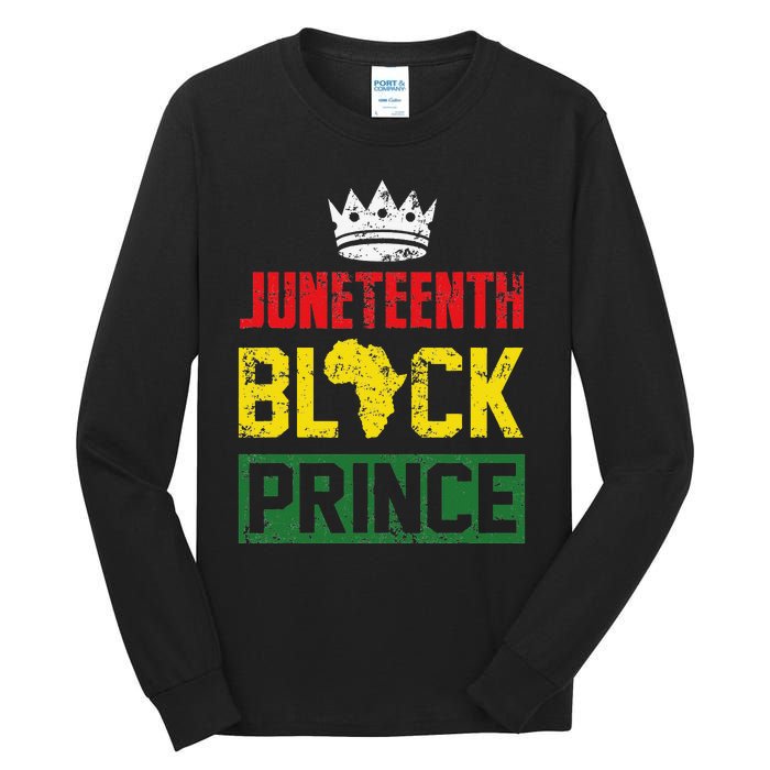 Juneteenth Afro American Boy Son Family Matching Juneteenth Tall Long Sleeve T-Shirt