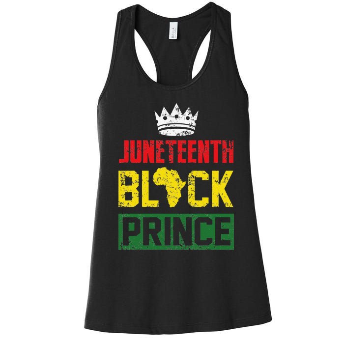 Juneteenth Afro American Boy Son Family Matching Juneteenth Women's Racerback Tank