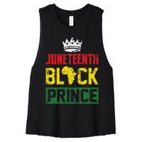 Juneteenth Afro American Boy Son Family Matching Juneteenth Women's Racerback Cropped Tank