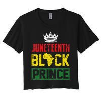 Juneteenth Afro American Boy Son Family Matching Juneteenth Women's Crop Top Tee