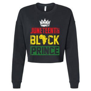 Juneteenth Afro American Boy Son Family Matching Juneteenth Cropped Pullover Crew