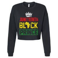 Juneteenth Afro American Boy Son Family Matching Juneteenth Cropped Pullover Crew