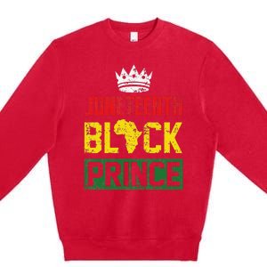 Juneteenth Afro American Boy Son Family Matching Juneteenth Premium Crewneck Sweatshirt