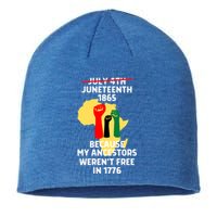 Juneteenth Ancestors African American Red Black Green Funny Gift Sustainable Beanie