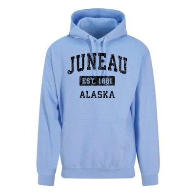 Juneau Alaska Ak Vintage Established Sports Unisex Surf Hoodie