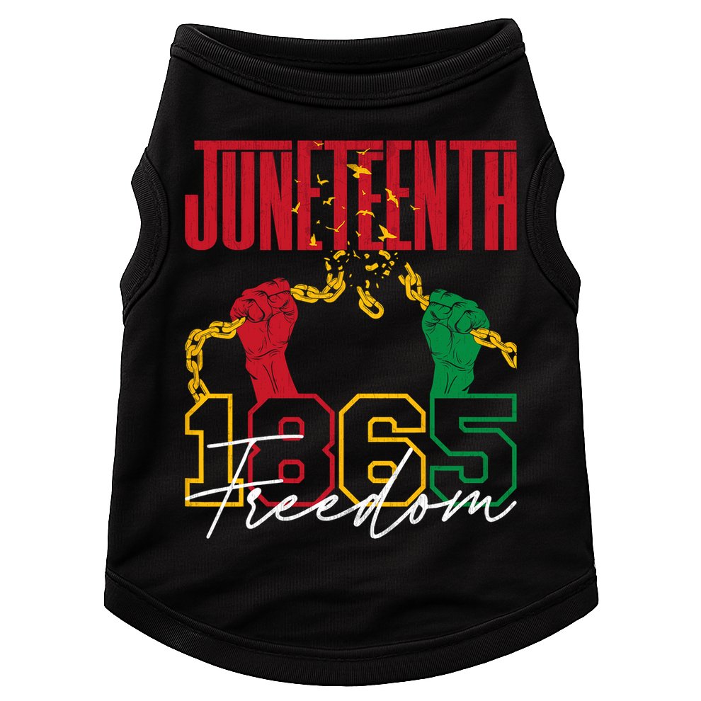 Juneteenth African American Freedom Black Pride Juneteenth Doggie Tank