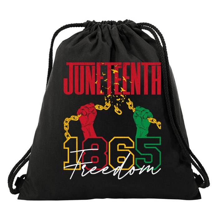 Juneteenth African American Freedom Black Pride Juneteenth Drawstring Bag