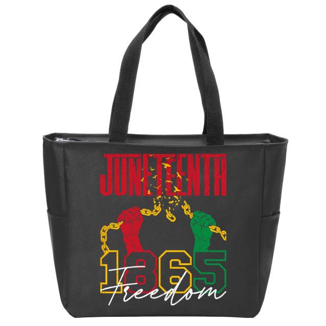 Juneteenth African American Freedom Black Pride Juneteenth Zip Tote Bag