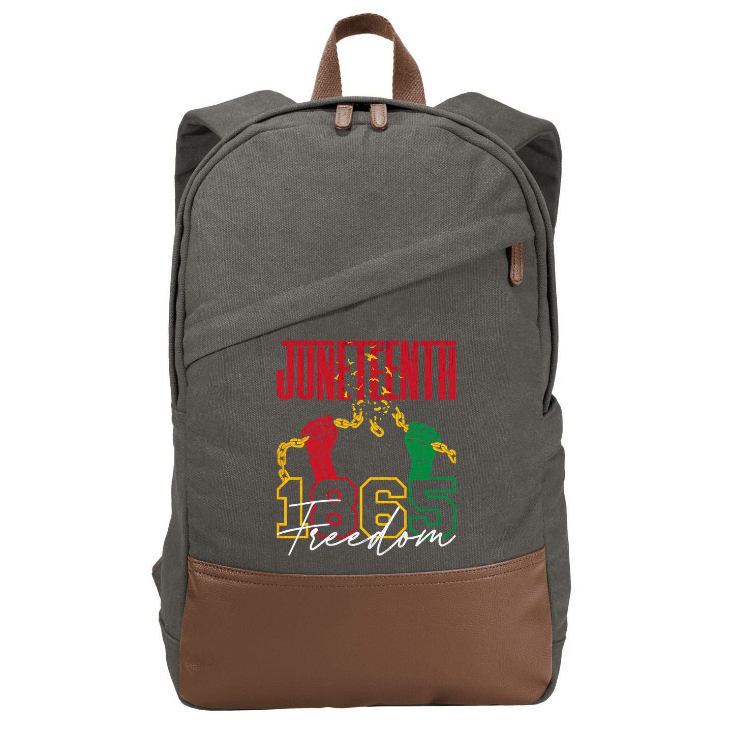 Juneteenth African American Freedom Black Pride Juneteenth Cotton Canvas Backpack