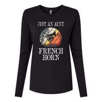 Just An Aunt Who Loves French Horn Womens Cotton Relaxed Long Sleeve T-Shirt