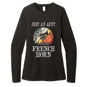 Just An Aunt Who Loves French Horn Womens CVC Long Sleeve Shirt