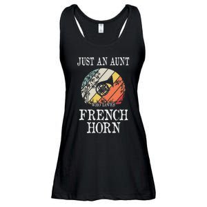 Just An Aunt Who Loves French Horn Ladies Essential Flowy Tank