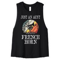 Just An Aunt Who Loves French Horn Women's Racerback Cropped Tank