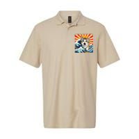 Japanese Art Anime Funny Cat Wave Graphicvintage Softstyle Adult Sport Polo