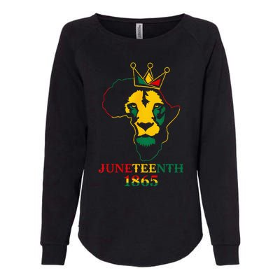 Juneteenth African American Black Lion 1865 King Gifts Womens California Wash Sweatshirt