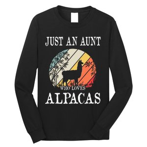 Just An Aunt Who Loves Alpacas Long Sleeve Shirt