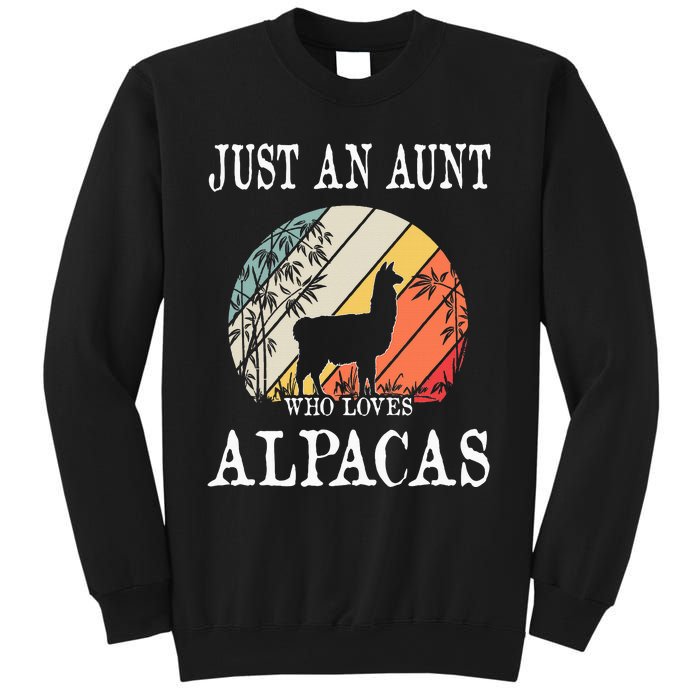 Just An Aunt Who Loves Alpacas Sweatshirt