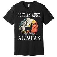 Just An Aunt Who Loves Alpacas Premium T-Shirt