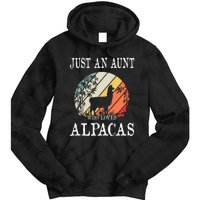 Just An Aunt Who Loves Alpacas Tie Dye Hoodie