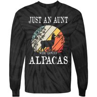 Just An Aunt Who Loves Alpacas Tie-Dye Long Sleeve Shirt