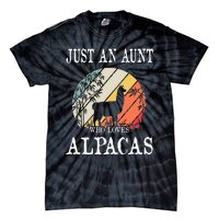 Just An Aunt Who Loves Alpacas Tie-Dye T-Shirt