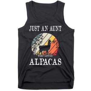 Just An Aunt Who Loves Alpacas Tank Top