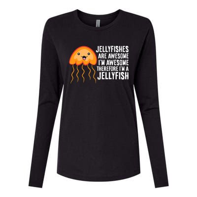 Jellyfishes Are Awesome Im Awesome Im A Jellyfish Womens Cotton Relaxed Long Sleeve T-Shirt