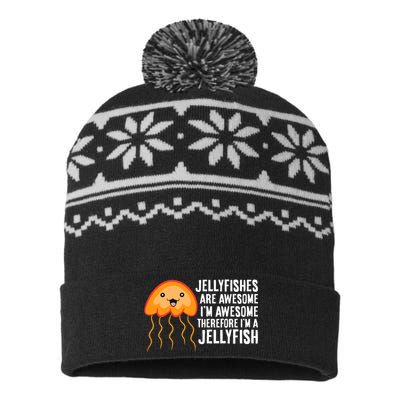 Jellyfishes Are Awesome Im Awesome Im A Jellyfish USA-Made Snowflake Beanie