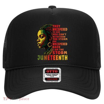 Juneteenth Afro American Black Women Black History High Crown Mesh Back Trucker Hat