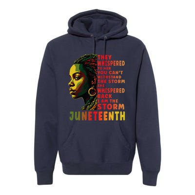 Juneteenth Afro American Black Women Black History Premium Hoodie